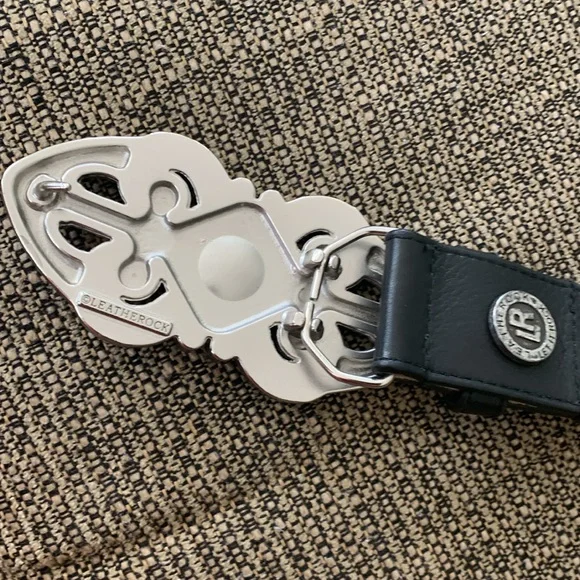 Leatherock Black and Silver Ornate BeltXL - Picture 4 of 6